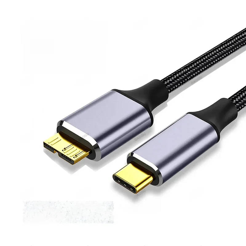 Micro B USB 3.0 auf Typ C Kabel-Adapter-Anschluss, 5 Gbit/s, externes Festplattenkabel, Typ C auf USB 3.0 Micro B für Festplatte