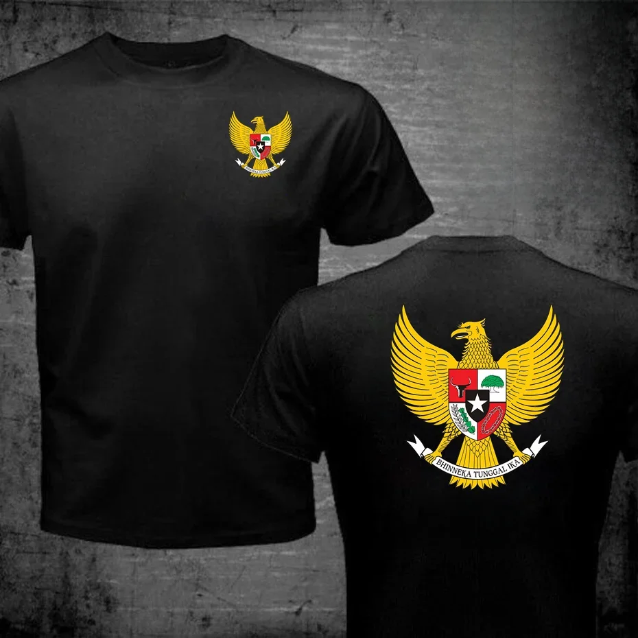 Indonezyjska indonezyjska koszulka herb męska koszulka męska drużyna narodowa koszulka na spotkanie z fanami Streetwear Fitness casualowa koszulka — zdjęcie 2