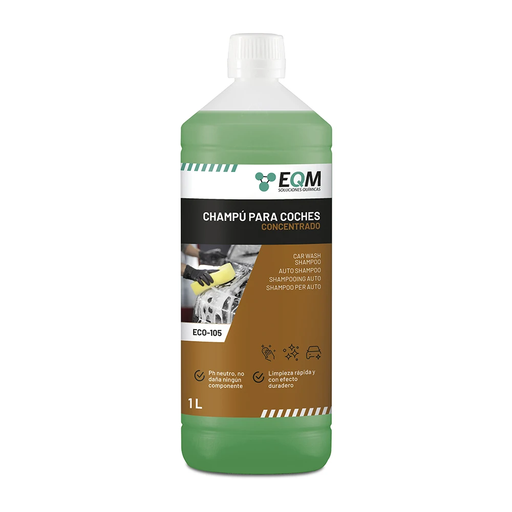 EQM - ECO-105 - Champú Concentrado para Coche - +50 lavados - Limpieza rápida y protección de la pintura con pH neutro
