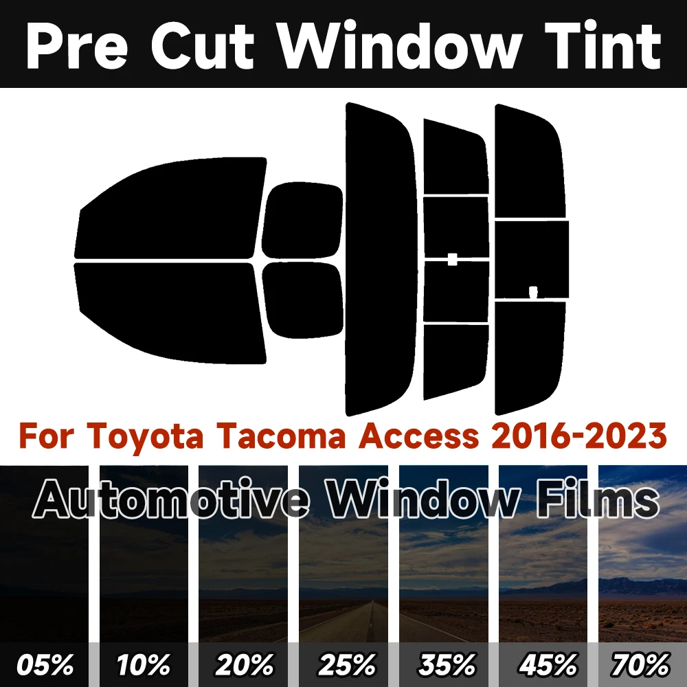 

Precut Window Tint Car for Toyota Tacoma Access 2005-2015 Sun Uv Blocking Heat Rejection 2Ply Window Protector Privacy Films