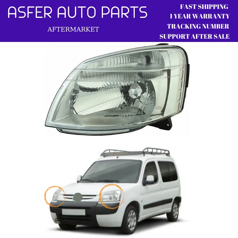 Headlight For Peugeot Partner Cıtroen Berlingo 2003-2009 Left Right Electric and Motorized  6205.ZA 6204.ZA 6205.AW 6205.A