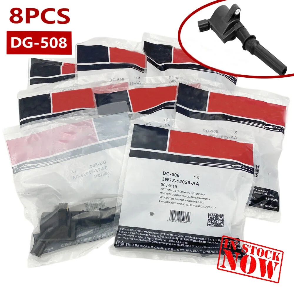 

8PCS DG-508 Ignition Coil IC2042 For F-150 F-250 M USTANG L INCOLN M E RCURY EXPLORER DG-508 3W7Z-12029-AA