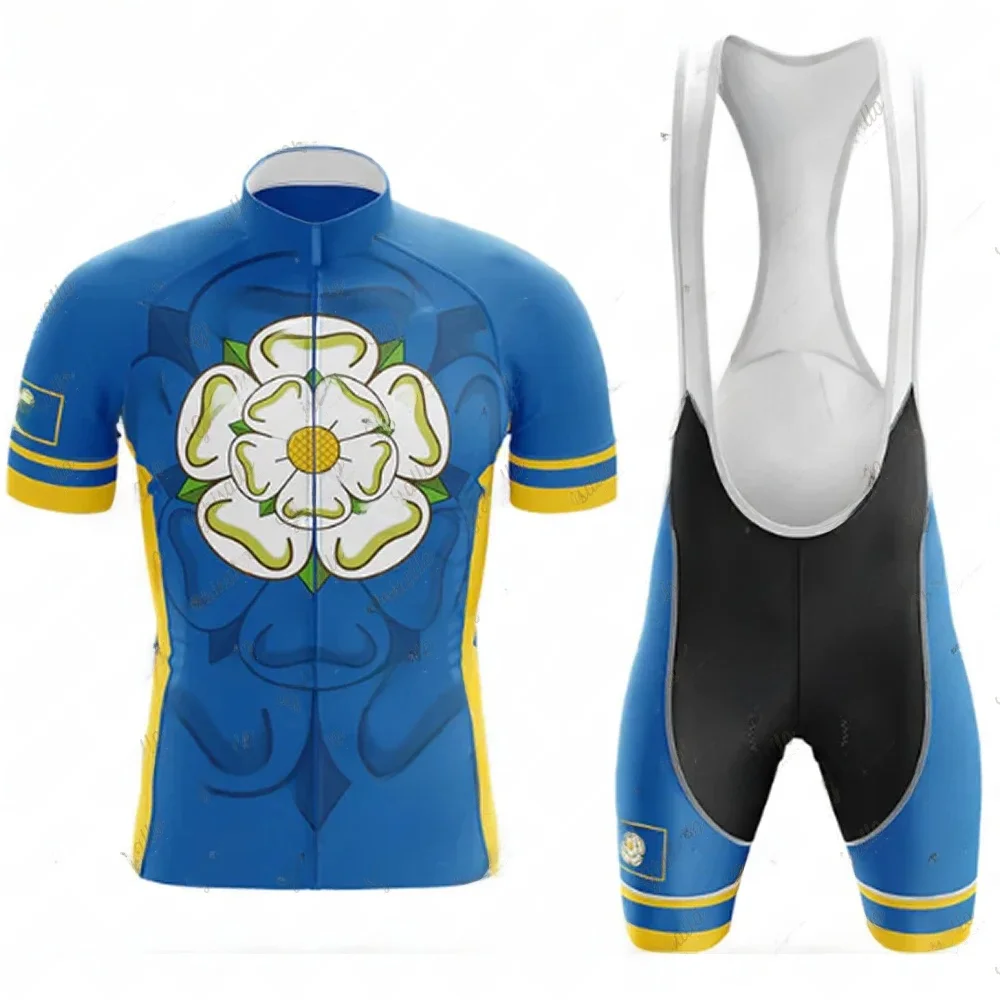 AliExpress Ghisallo Yorkshire Cycling Jersey Set for Men, Road Bike Equipment, Cycling Shirt, Clothing Shorts, Quick Dry, Bicycle Clothes, New