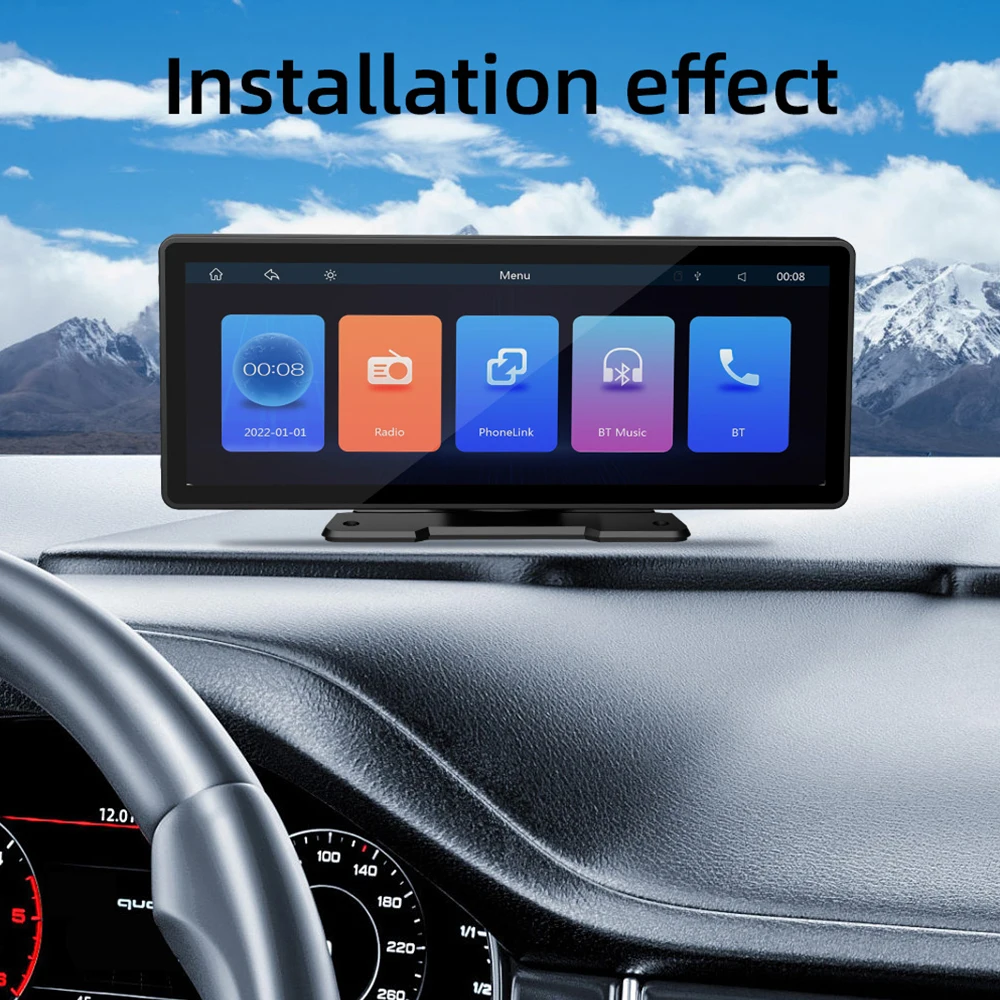 10.26 "Car Multimedia Video Player HD Reversing Camera Universal Wireless Carplay Android Auto Screen Bluetooth WIFI USB