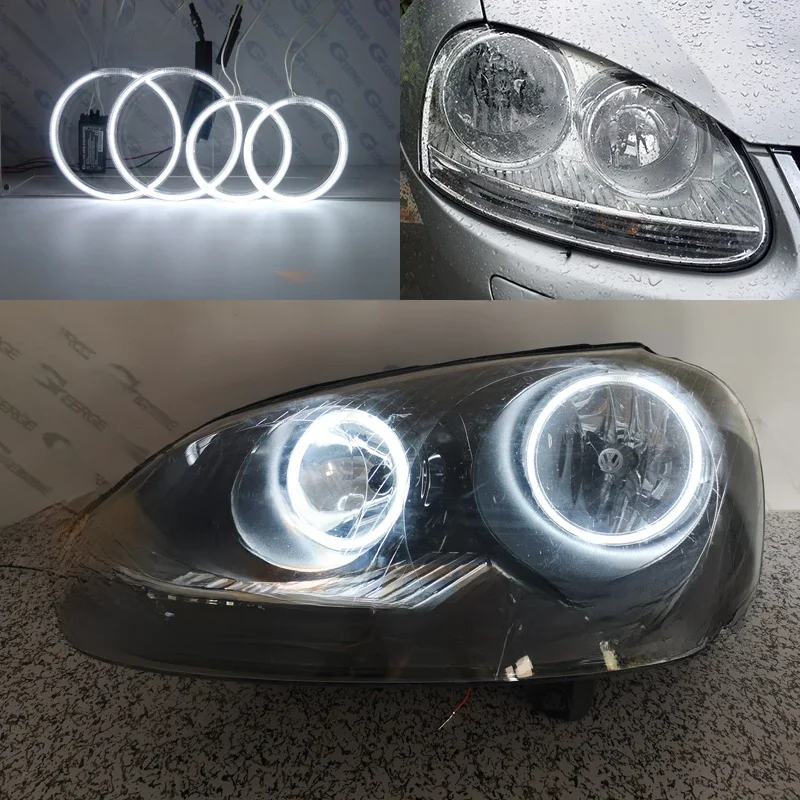 Doskonały ultra jasny zestaw pierścieni CCFL Angel Eyes Halo do VOLKSWAGEN VW Golf 5 V Mk5 2004 2005 2006 2007 2008 2009 — zdjęcie 2