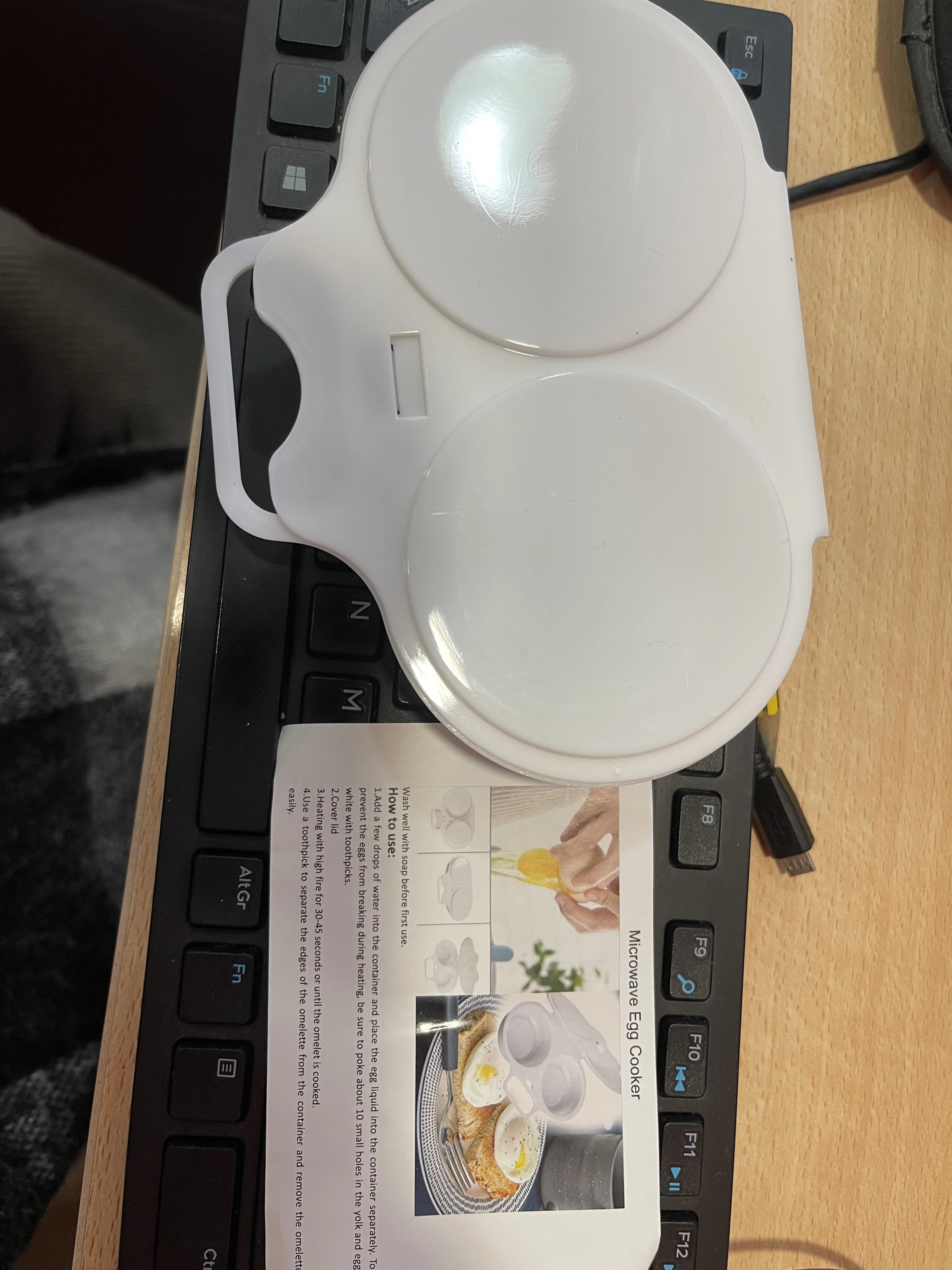 Kitchen Microwave Oven Round Shape Egg Steamer Cooking Mold Egg Poacher Egg Tool photo review