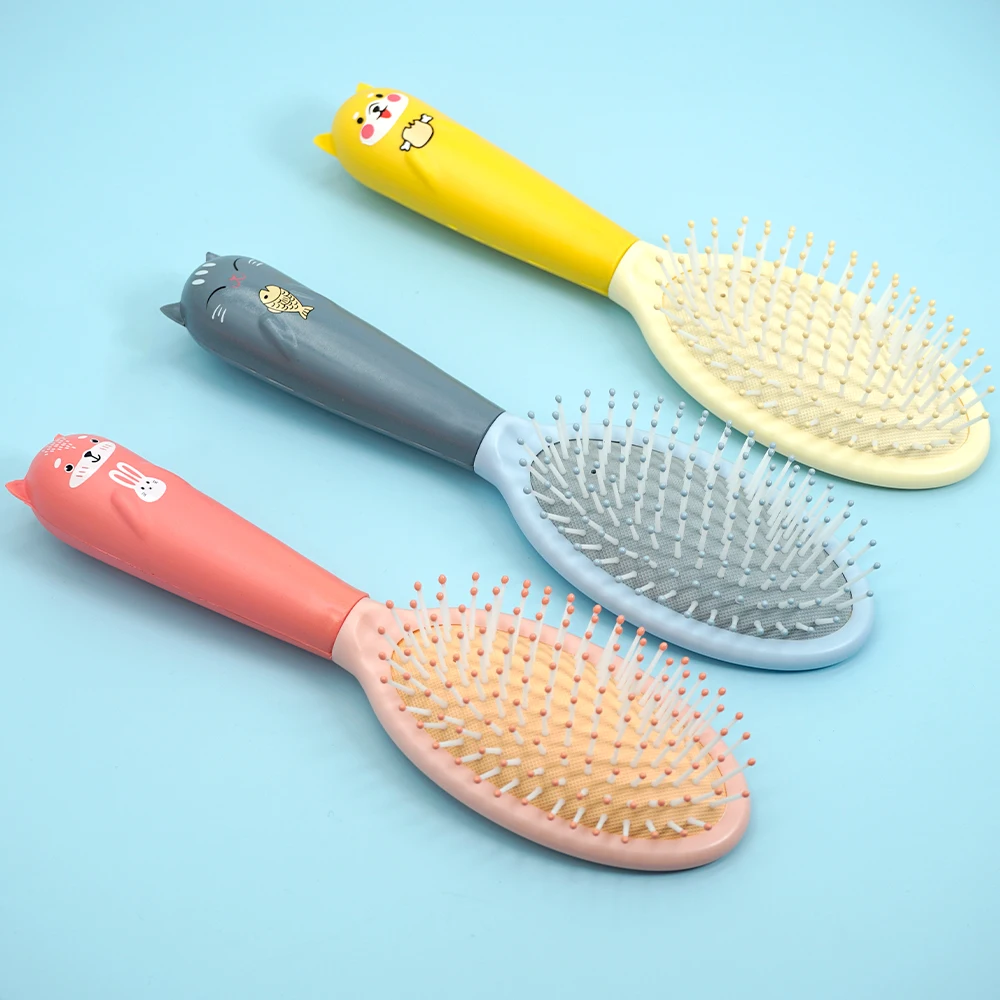 Children Cute Anti-static Air Cushion Hair Brush No Harm To The Scalp Kids Curling Hair Comb Cartoon Animal Design Kid Flat Comb