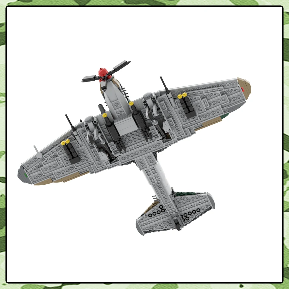 MOC-Juego de piezas de armas de combate de águila, IL-2 de la serie militar moderna, modelo de bloques de construcción DIY, juguetes de regalo para niños, pasatiempos