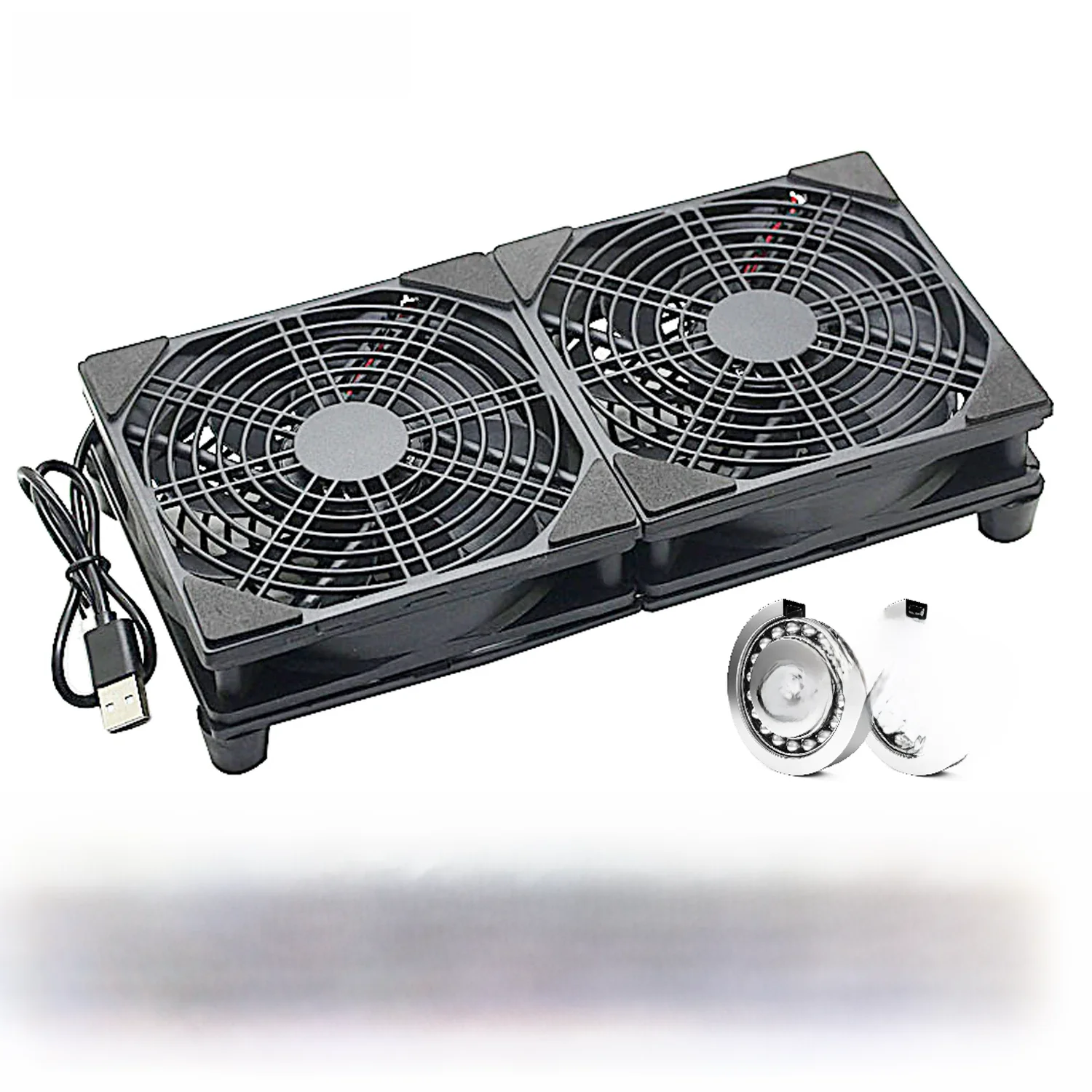 YOUNUON-Ventilateur routeur USB 5V 80mm/92mm/120mm/140mm/240mm, bricolage, boîtier TV, ventilateur de bureau avec filet de protection