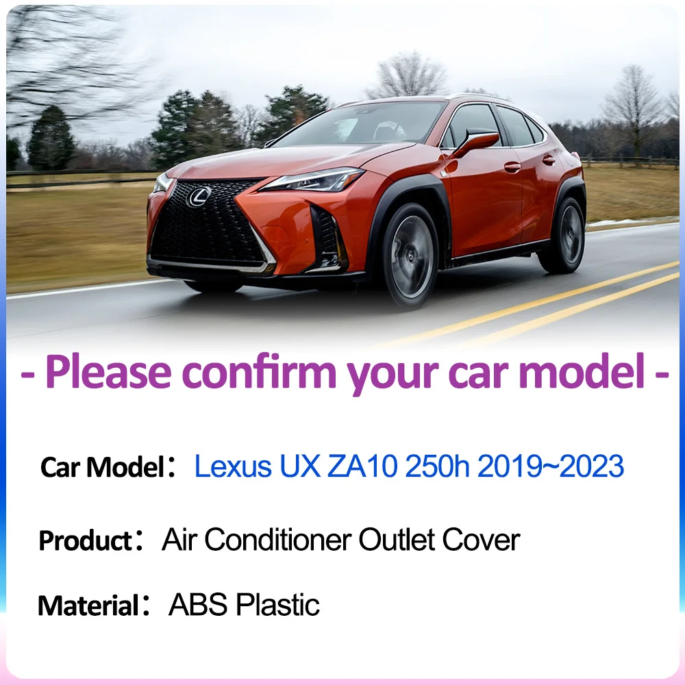 For Lexus UX ZA10 250h 260h 300e 2019~2023 Car Air Outlet Covers Under Rear Seat Ventilation Conditioner Vent Exhaust Accessorie