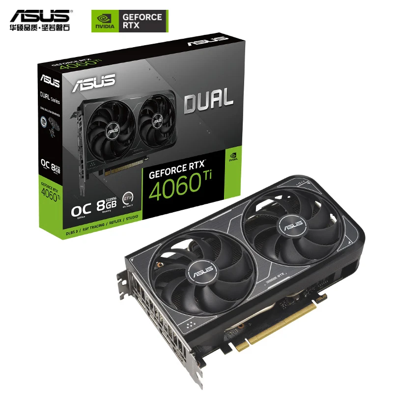 

ASUS DUAL GeForce RTX4060Ti O8G V2 Gaming Graphics Card (8GB VRAM/Dual Ball Bearing Fan)