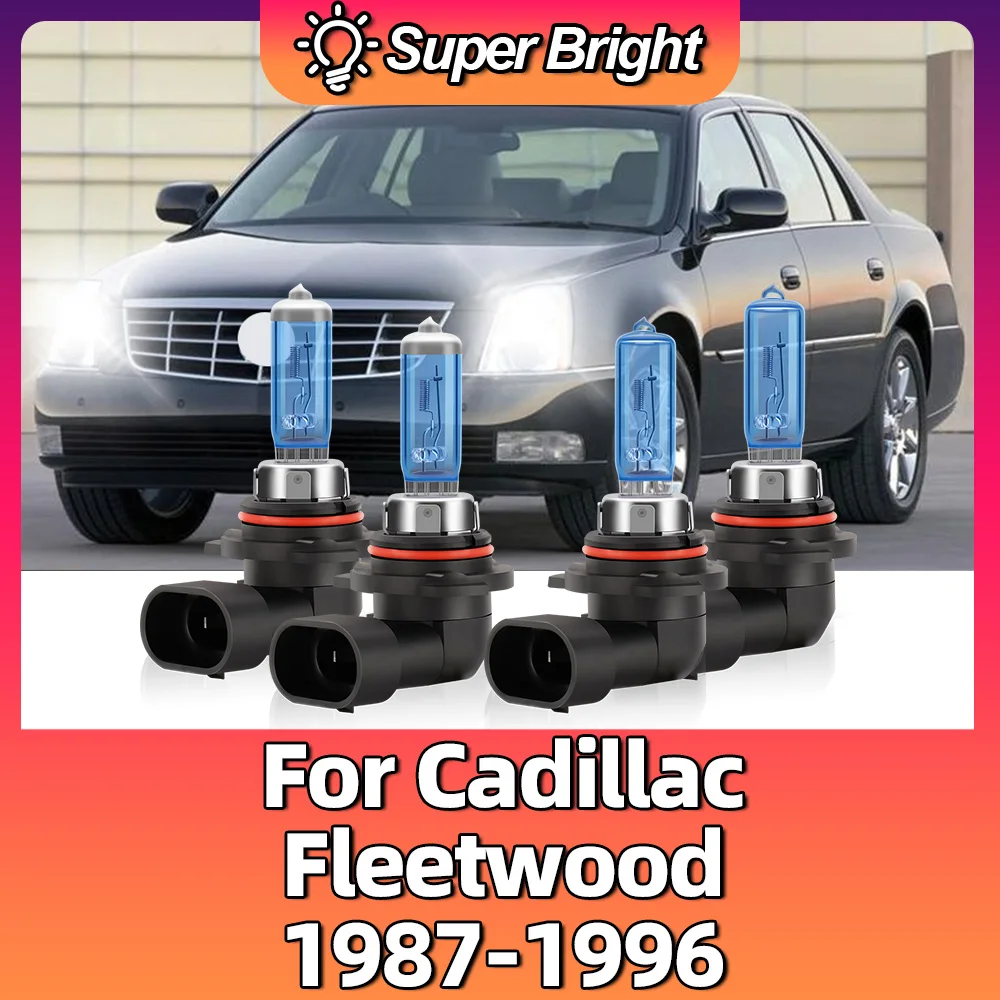 2/4pcs For Cadillac Fleetwood 1987 1988 1989 1990 1991 1992 1993 1994 1995 1996 High Bright Halogen Headlight Bulb High Low Lamp