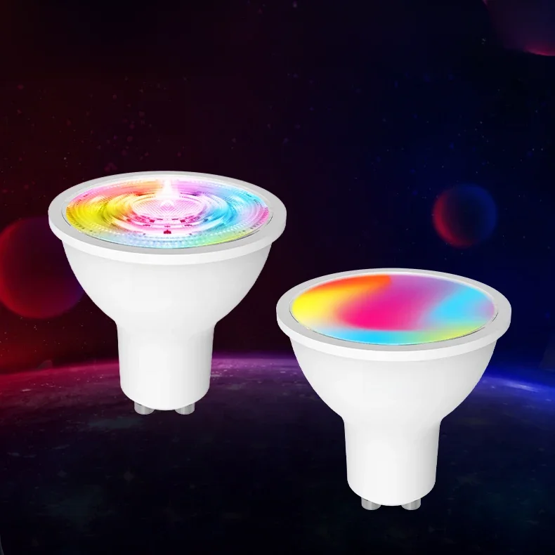 MOES Tuya ZigBee GU10 WIFI Inteligentne żarówki LED RGB C+W Białe 5W Ściemnialne lampy Smart Life APP Control Żarówki Work Alexa/Google — zdjęcie 2