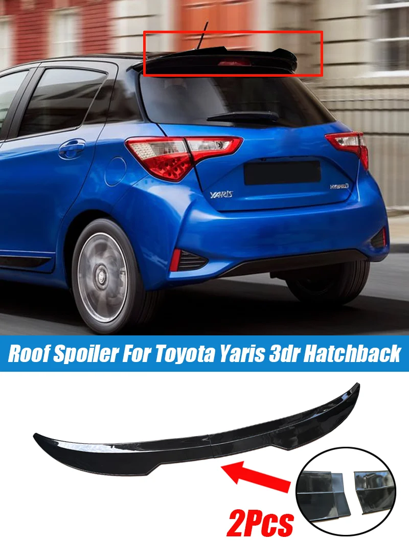 2 Stück Heckspoiler für die Seitenscheibe, passend für Toyota Yaris 3-Türer, Schrägheck, ab 2015. – Detail 1