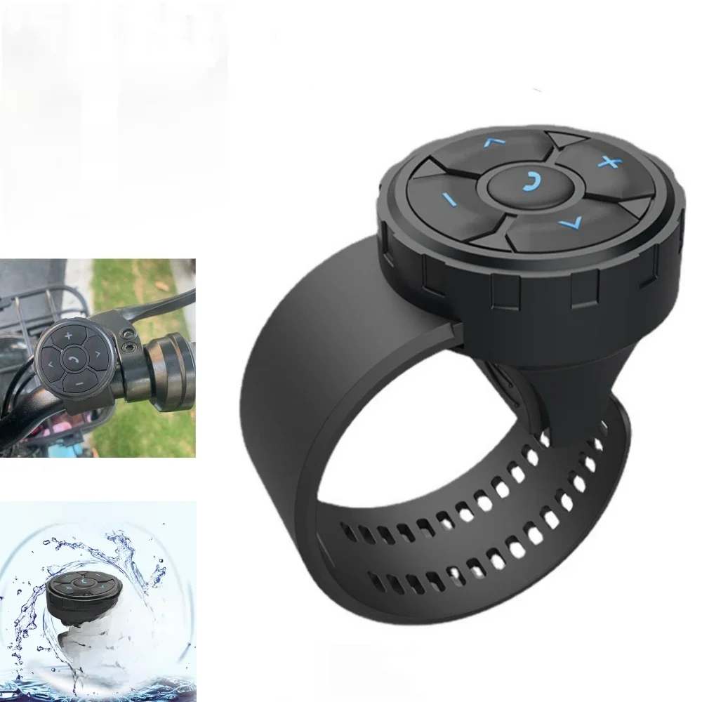 Bouton multimédia sans fil Bluetooth 5.3, télécommande pour casque de moto, écouteurs pour volant de voiture, lecture de musique MP3 pour téléphones