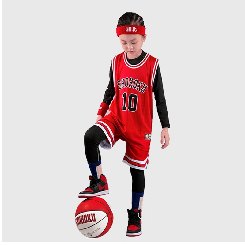 Anime Basquete Team Cosplay Traje para Meninos e Meninas, Slam Dunk, Shohoku, Sakuragi Hanamichi, Ternos de Criança Jersey, Conjuntos de Desgaste Esportivo