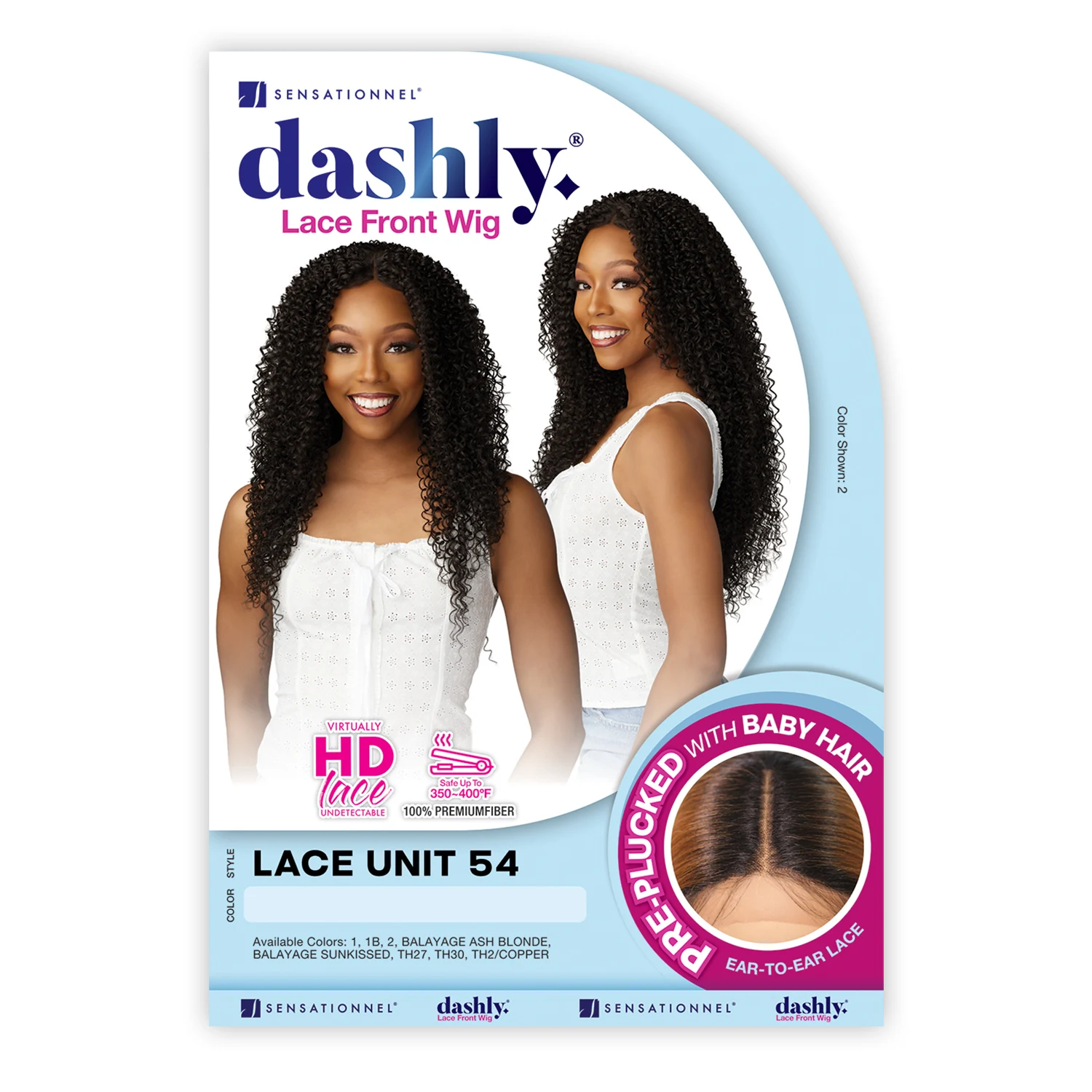 Wig Rambut Sintetis Sensationnel Dashly HD Lace Front Lace Unit 54