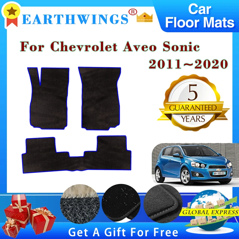 Car Floor Mats Fit For Chevrolet Aveo Sonic T300 Holden Barina 2012~2020 2016 Carpets Footpads Rugs Cover Foot Pads Accessories