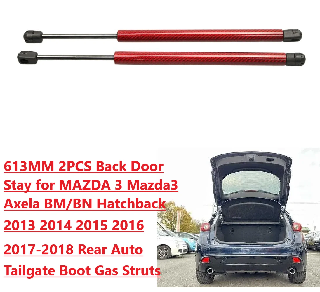 613MM 2PCS Back Door Stay for MAZDA 3 Mazda3 Axela BM/BN Hatchback 2013-2018 Rear Auto Tailgate Boot Gas Struts Lift Supports