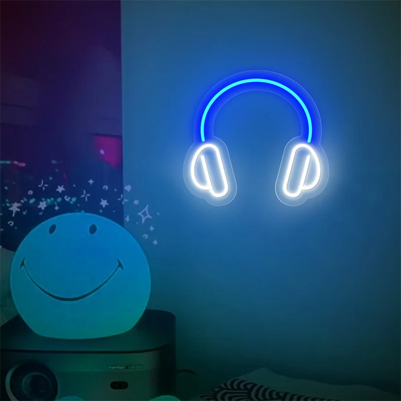 

Headphone Neon Wall Art Sign Neon Light, Led Neon Music Sign, Headphone Decor, Music Wall Decor, Neon Sign, Music Wall Decor