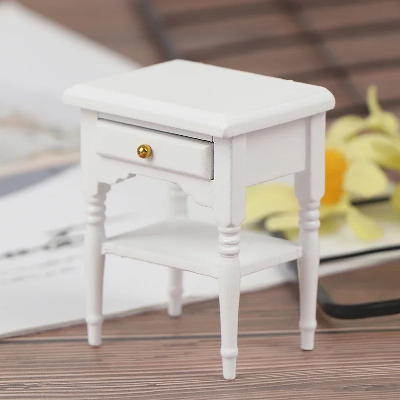 1 szt. 1:12 domek dla lalek miniaturowe meble szafka nocna domek dla lalek wystrój pokoju — zdjęcie 2
