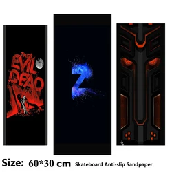 Lettere rosse Moonlight Blue porta meccanica Scooter elettrico adesivo antiscivolo carta vetrata Skateboard Grip Tape Sheet 60*30cm