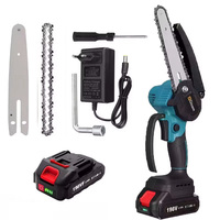 21V 6-Inch Mini ChainSaw Powerful Cordless Rechargeable Handheld Portable Small Electric Saw 7500mAh Battery Pruning Garden Tool