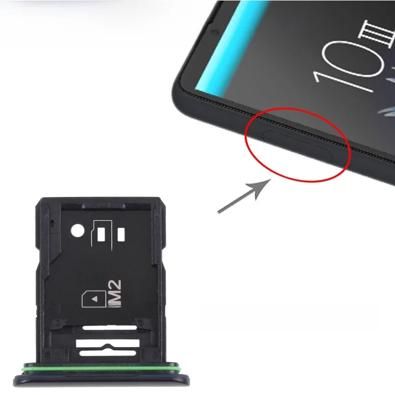 Dual SIM Card Tray For Sony Xperia 10 III SIM1+ SIM2 Card Tray / Micro SD Card Tray Replacement Part