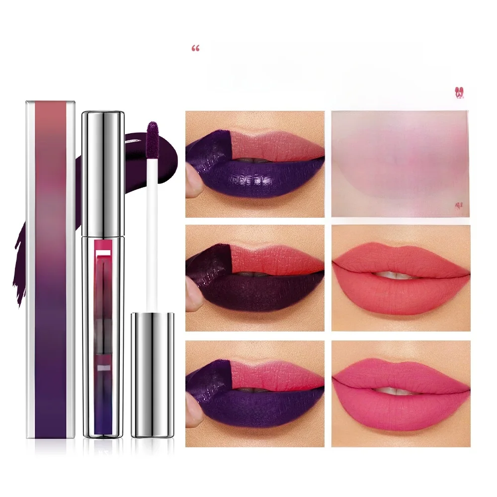 Lakerain 3 Colors Peel Off And Reveal Lip Stain - Długotrwały, wodoodporny różowy odcień ust, odporny na transfer naturalny plam do ust 2,5 ml — zdjęcie 2