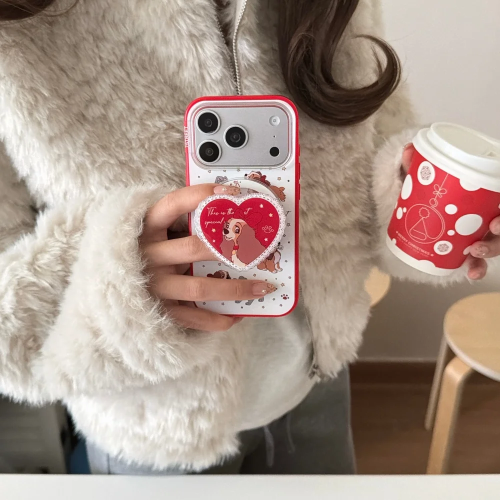 Urocze etui na telefon z motywem kreskówkowego psa z uchwytem magnetycznym, pasujące do iPhone 14/15/16/17 Pro Max, nowe etui ochronne Fundans 17 Pro — zdjęcie produktu 3
