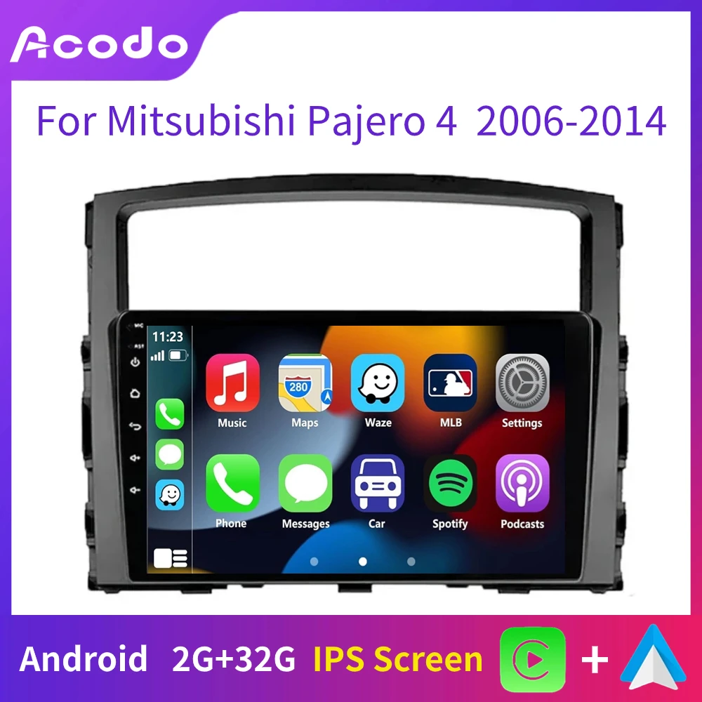 

ACODO Carplay Radio Android Auto Stereo For Mitsubishi Pajero 4 V80 V90 2006 - 2014 GPS WiFi Stereo Multimedia Video Player
