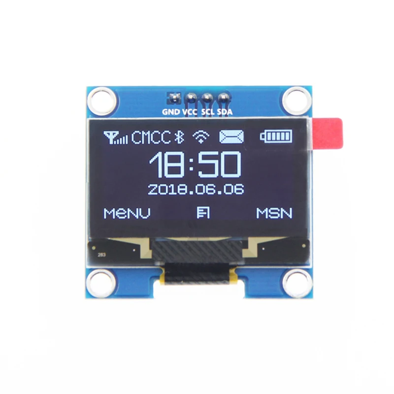 Modul tampilan OLED 1.3 inci 1.3 "SH1106 IIC I2C 12864 128X64 4Pin modul OLED biru/putih UNTUK Arduino IDE/Raspberry Pi