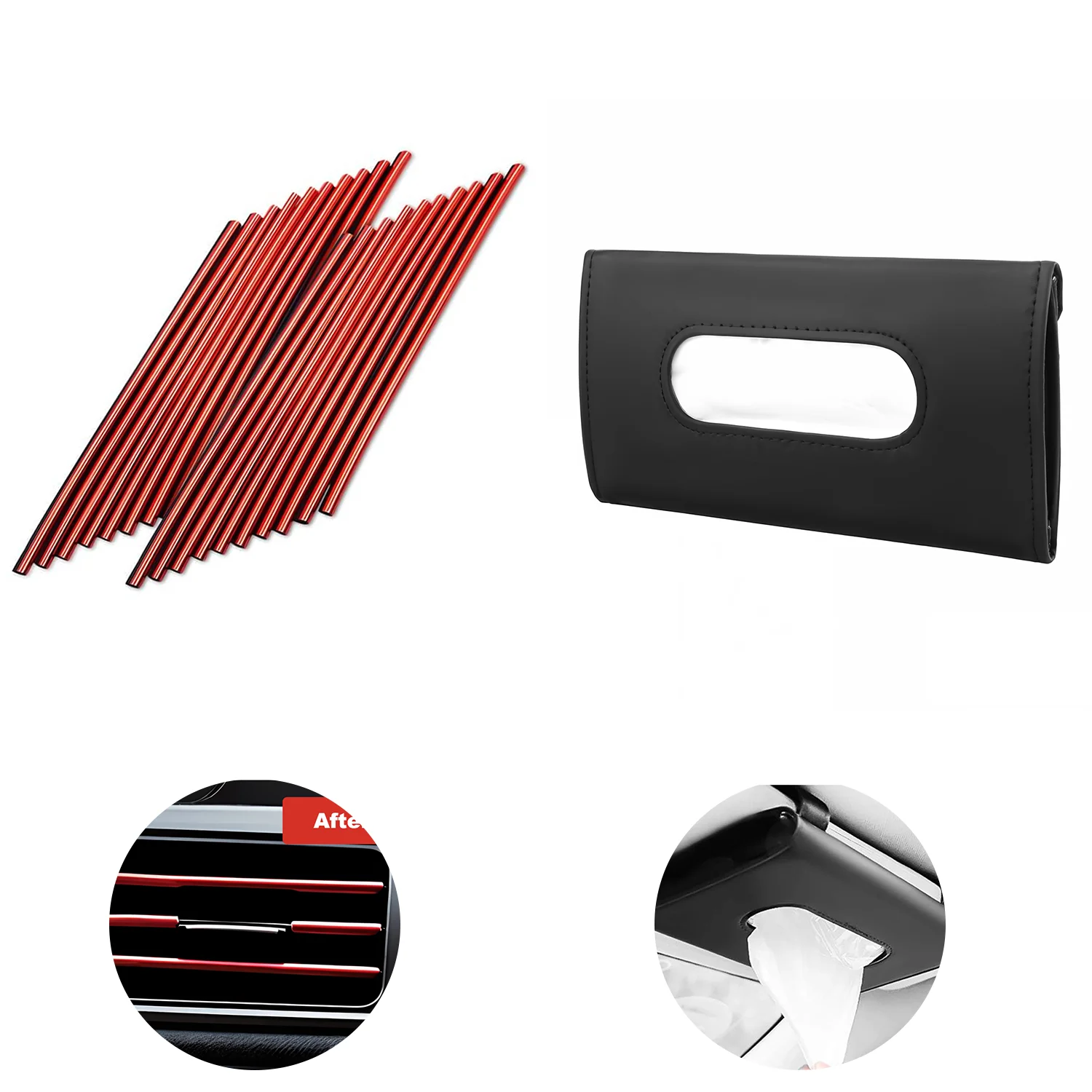 

Car Air Conditioner Air Outlet Decorative Strips & U-Shaped Plating Bright Strip, Universal Waterproof Bendable Car Interior Acc