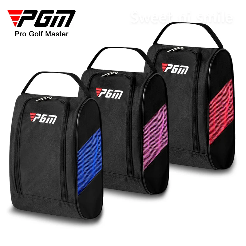 PGM Portable Mini Golf Shoe Bag Nylon Carrier Bags Golfball Lightweight Breathable Pouch Pack Tee Bag Sports Accessories XB001