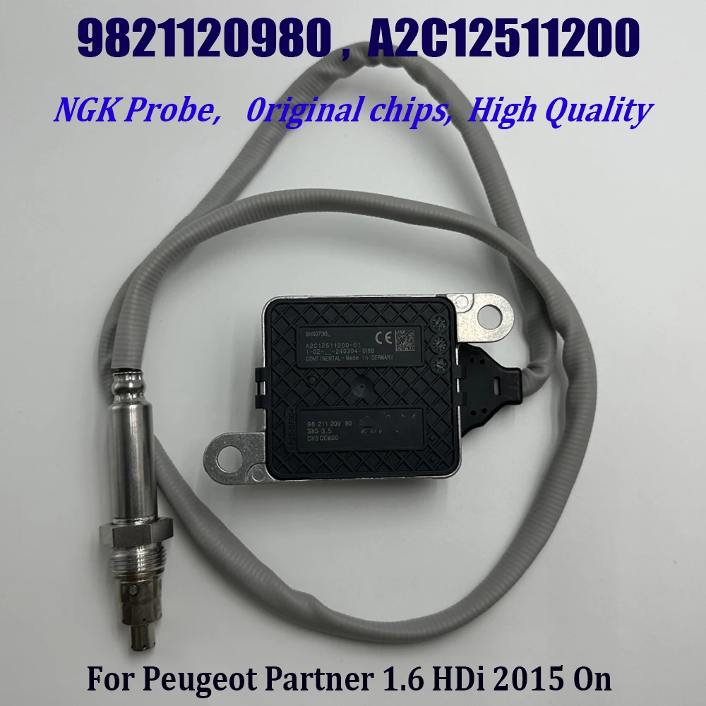 

NEW 9821120980 For NGK Probe A2C12511200 Nitrogen Oxide Sensor Nox Sensor for P-eugeot 208 1.6 HDi 2014 On High Quality Chips