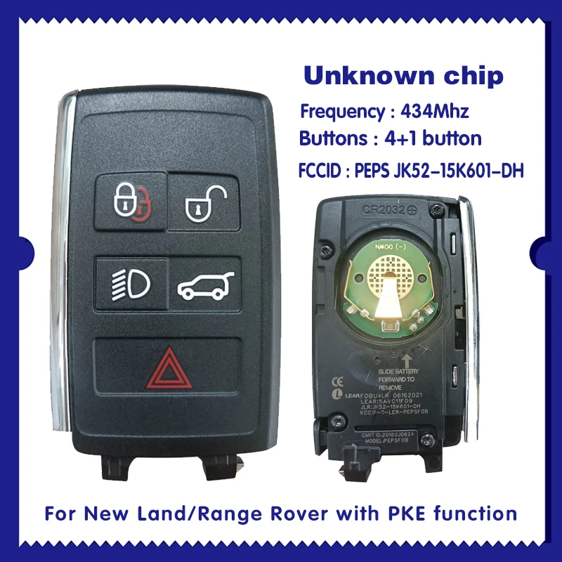 

For Land/Range Rover Buttons:4+1 / Frequency:434MHz / Transponder: HITAG PRO / Blade Signature:HU101 / Immobiliser System:KVM /