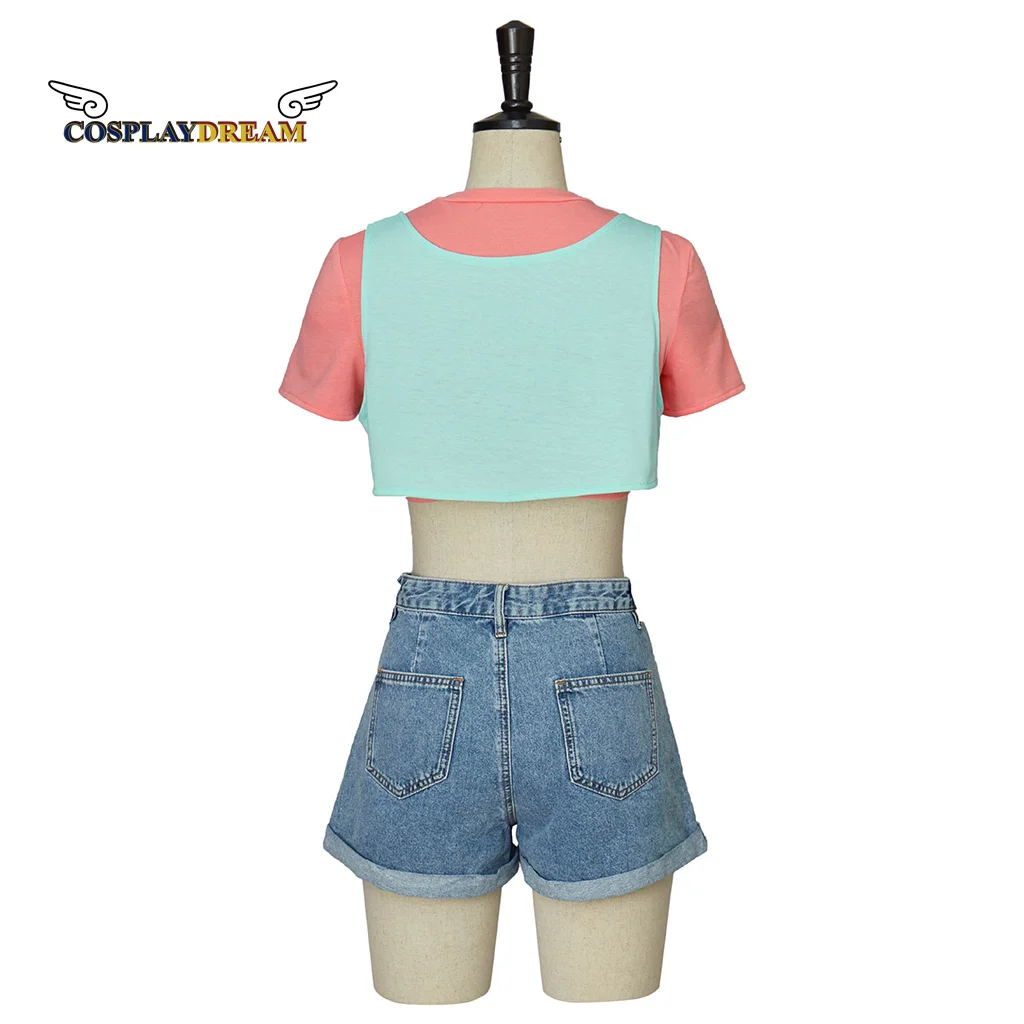 Steven Universe Stevonnie Cosplay Costume Women Crop Top Tank Vest Uniform Summer Tee Halloween Costume（Only Tops and Vest)