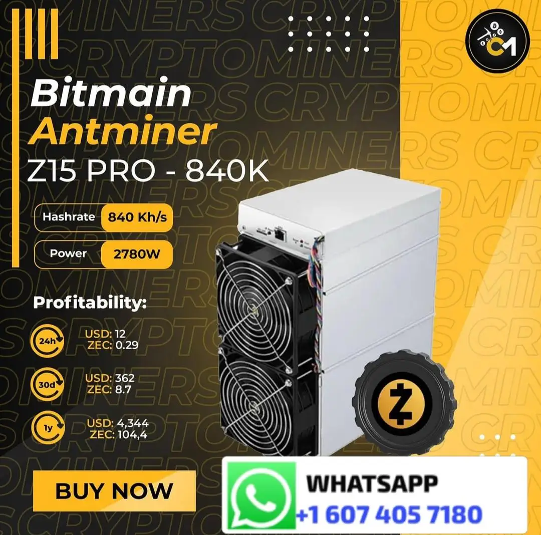 Новый запас доступен для доставки!! Antminer Z15 Pro 840ksol/s 2650W ZEC Miner В наличии