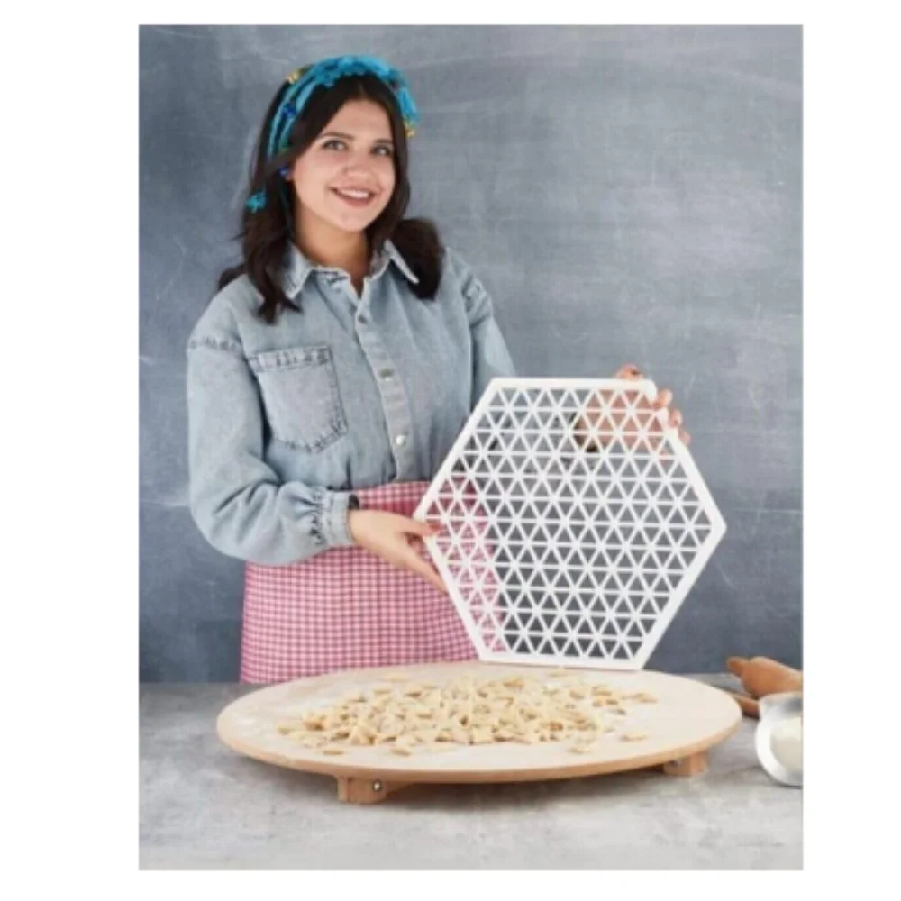 Ravioli Maker Molde triangular Círculo 213 Piezas Accesorios de cocina Pasta Práctico Turco Delicioso Sabor local Hogar Mujer Familia Comida grande Método de corte fácil Tendencia en forma Prefiere cocinar