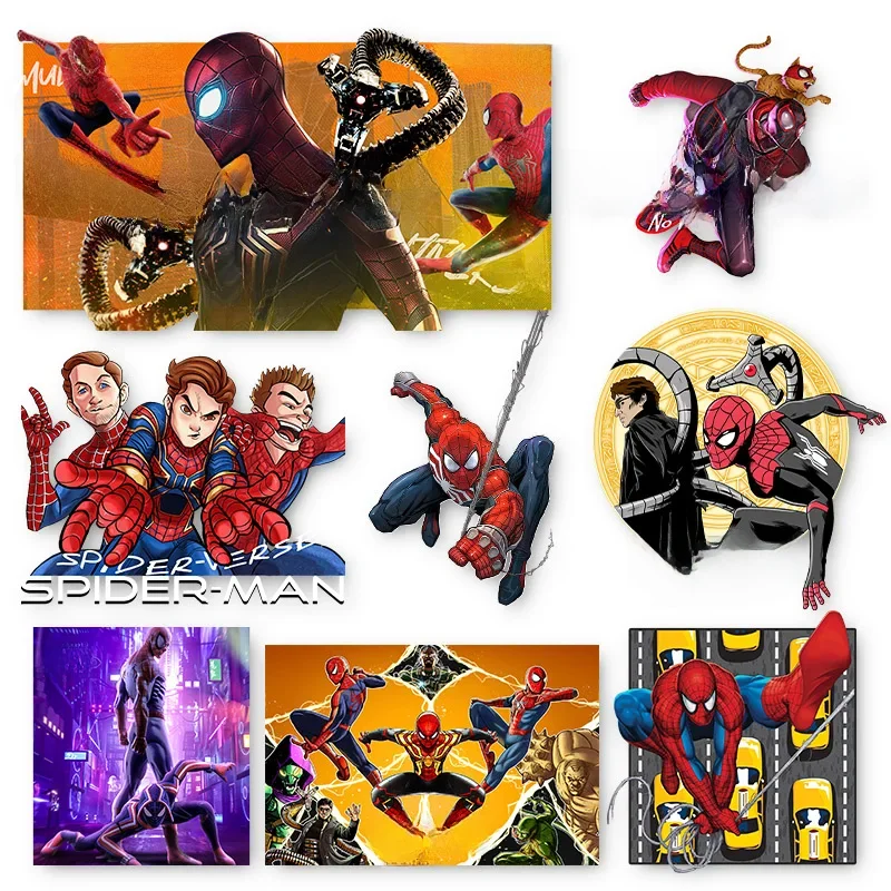 Autocollant en vinyle Spider-Man No Way Home pour vêtements, fer sur transfert de chaleur, t-shirt imprimé Marvel, cadeau pour enfants