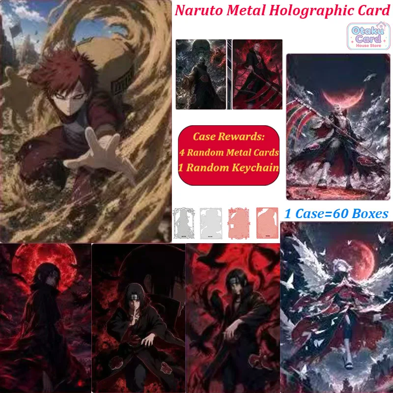 Naruto Metal Laser Collectible Cards Full Set Anime Character Holographic Foil Cards Wholesale for Resale