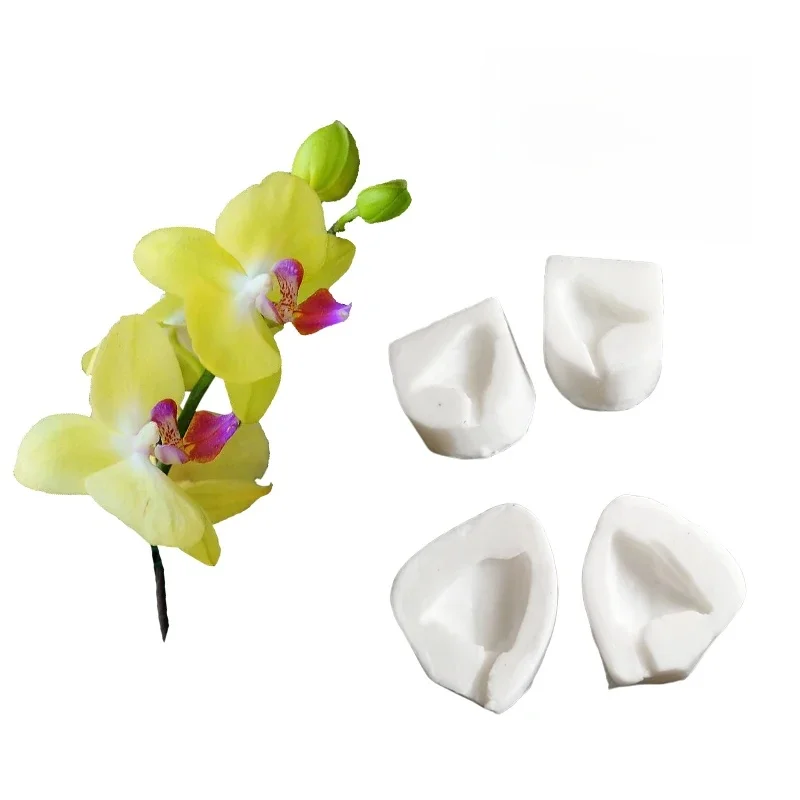 Nowa Forma Silikonowa na Pąki Orchidei, Forma do Fondantu, Narzędzia do Dekoracji Tortów Weselnych, Forma do Gliny Polimerowej, Cukierków, Czekolady, Gumpaste, M2509 — zdjęcie 2