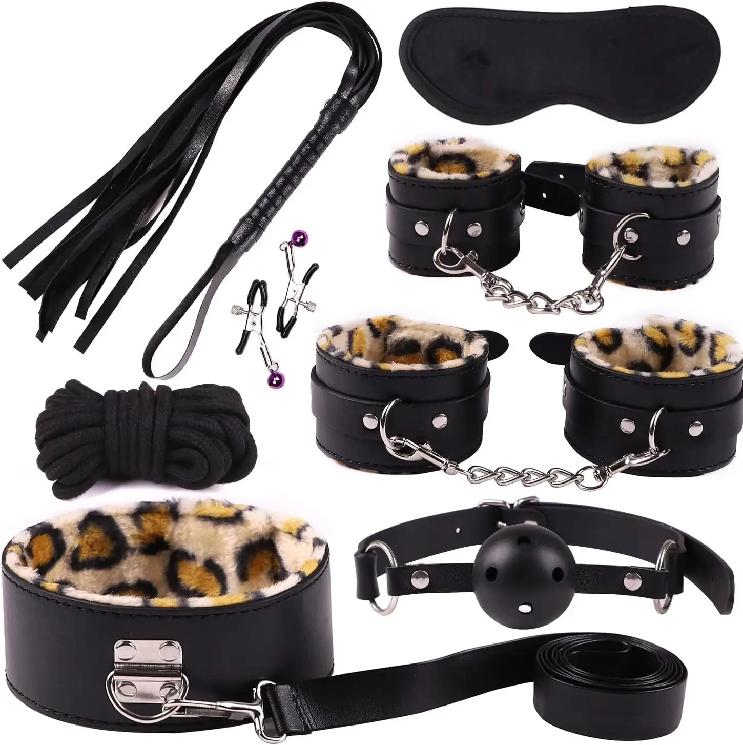 Kit de bondage BDSM para adultos, 30 piezas, Juguetes sexuales para adultos, conjunto de restricción para accesorios sexuales, juguetes BSDM para parejas, Sexo Kinky T