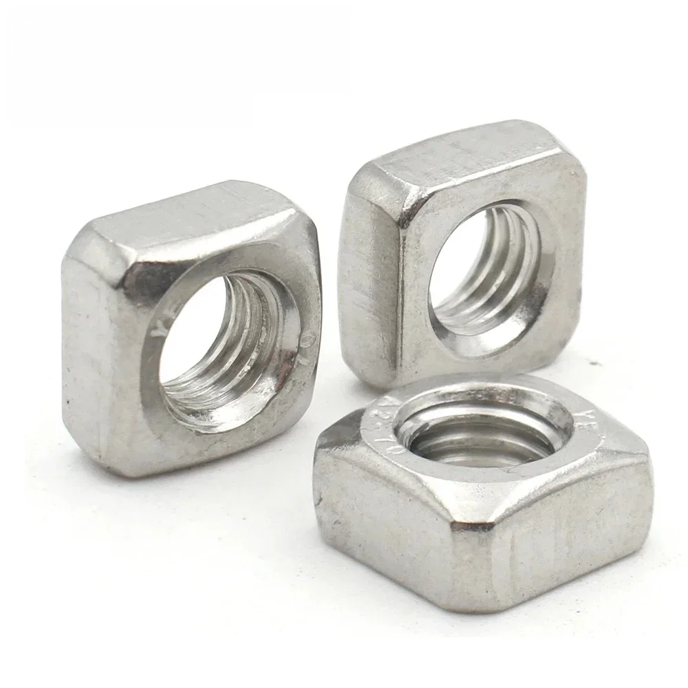 5/ 10/20/50 pièces DIN557 M3 figuré M5 M6 M8 M10 M12 A2-70 304 En Acier Inoxydable Carré Kg Meaccelernut pour Électrique