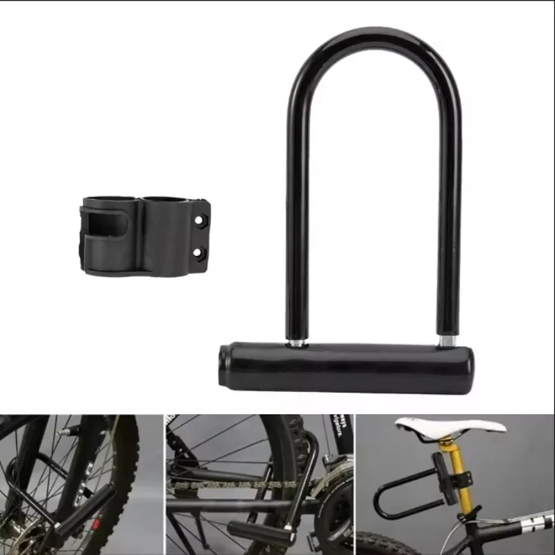 AliExpress Bicycle U Lock Anti-theft Heavy Duty Bicycle Locks MTB Road Bike Wheel Lock With KeyMotorcycle Scooter Cycling Accessories