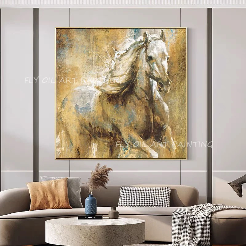 

Horse classic picture 100% handmade landscape canvas oil painting abstract wall art sitting room adornment for home decoration