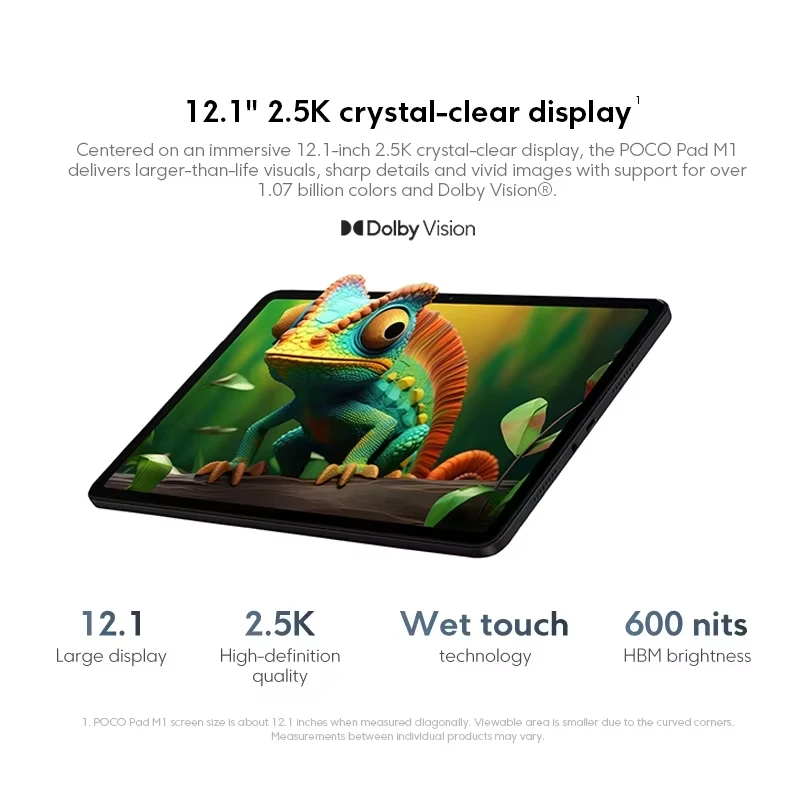Immagine 6: Tablet PC POCO Pad M1 Wi-Fi 8GB 256GB Display 2.5K da 12.2