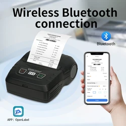HZTZ-mini impresora de etiquetas portátil, máquina de impresión térmica de mano, mini código de barras, código QR, etiqueta de cable de joyería de recibo