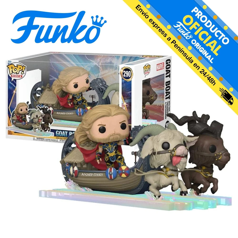 Funko Pop! Rides Thor: Love and thunder-Thor on goat boat, 62420, 290, original, toys, boys, girls, gifts, collector, dolls, shop, box, new, official license