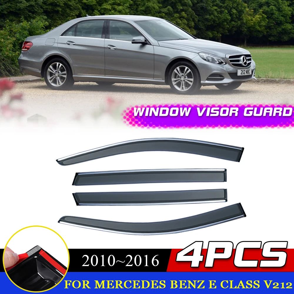 

Windows Visor for Mercedes Benz E Class V212 E200 E300 E260 Saloon 2010~2016 Smoke Deflector Awnings Sun Rain Eyebrow Accessorie